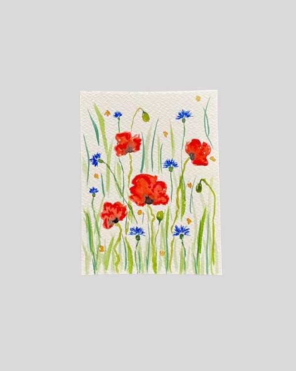 Card poppys and cornflowers